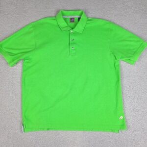 T‎ Harris London Polo Shirt Mens XL Green Short Sleeve Collared Preppy